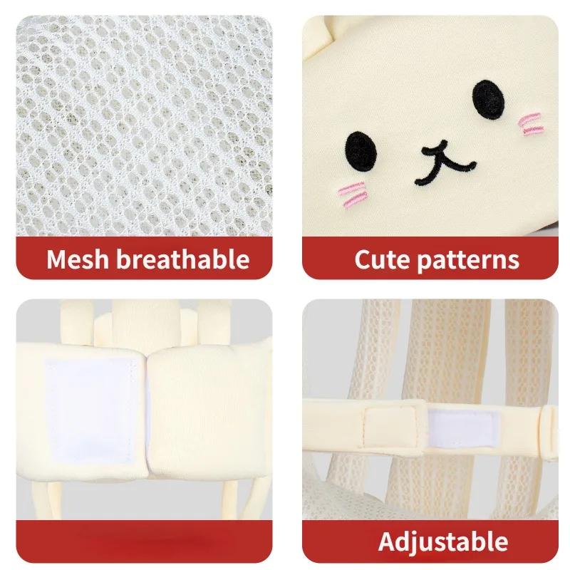 Bebek Yürümeye Başlayan Çocuk Darbesiz Güvenlik Kaskı Baş Yastığı Tampon Bone Yenidoğan Baş Koruyucu Bebek File Nefes Alabilir Koruyucu Yastıklar