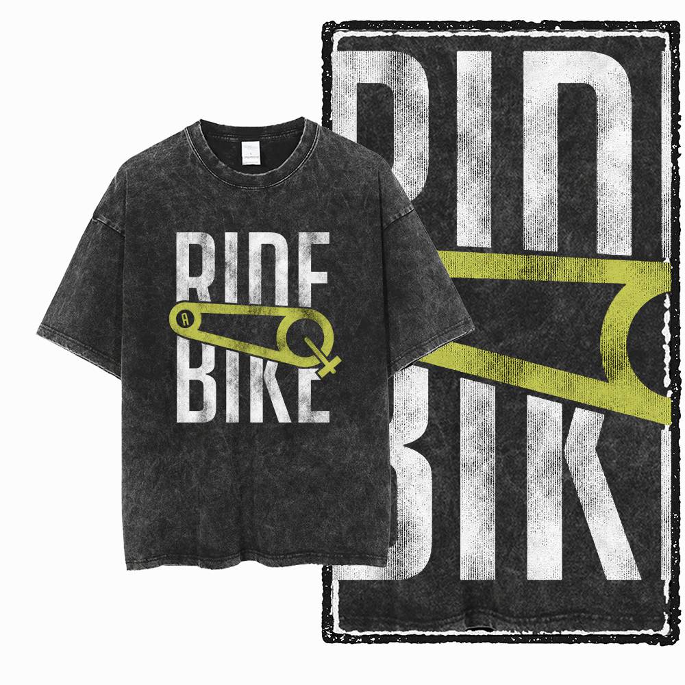 Cool Graphic tshirt Mountain Biking TShirt Washed Distressed Mens Trail Rider OffRoad Bike Graphic Cotton Tee Shirt G S
