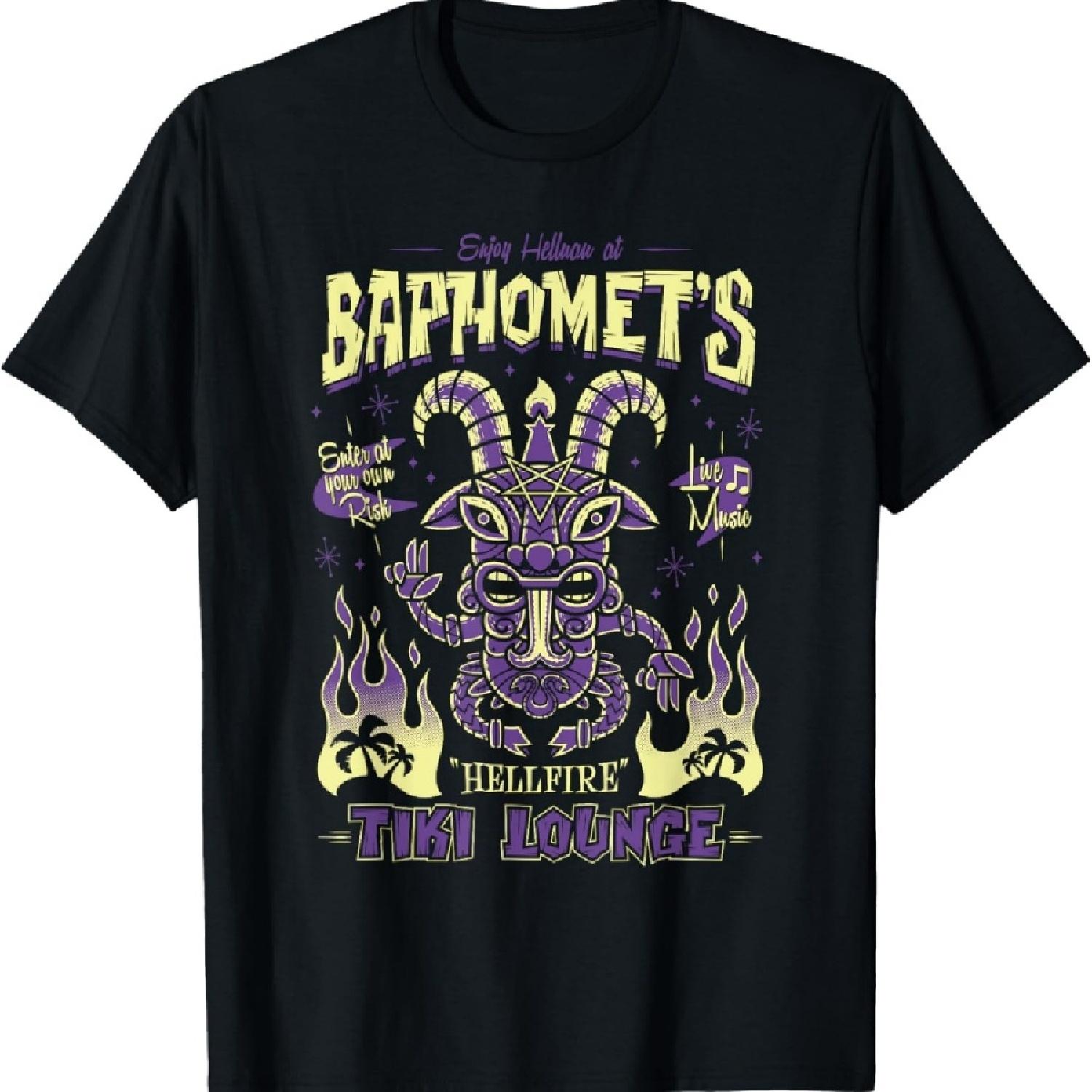 

Baphomet Tiki Lounge - Goth - Surfing Holiday T-Shirt_1 XXXXXL