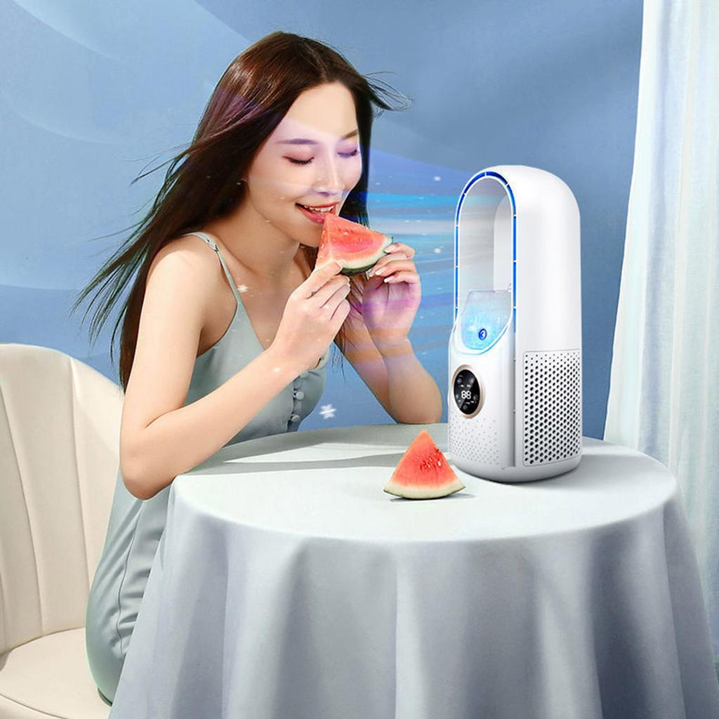 Desk Fan Small Bladeless Fan Small Quiet Table Fan with USB for Office Home Bedroom Nightstand