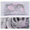 1pc Chiffon Scarf 150*50cm Print Floral Multi-style Women Sunscreen Long Shawl