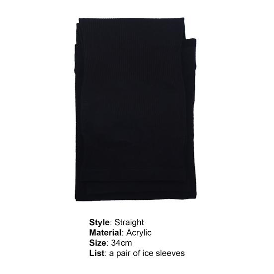 1 Çift Buz Örtüsü Yüksek Esnek Şık Akrilik Fiber Güneş Koruması Kılıfı Yaz İçin Uzun Soğutucu Kol Kılıfı