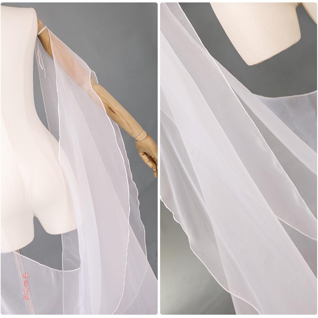 Detachable Sheer Chiffon Long Flowing Arm Streamers Tie On Wide Fairy Sleeves For Hanfu Dance Cosplay Photoshoot