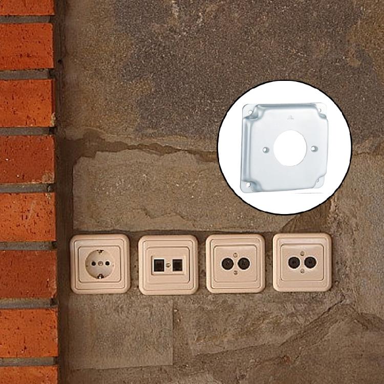 4 ks Víceúčelových žáruvzdorných Pevných Pozinkovaných Slitinových Krytů Zásuvek s Přenosným Designem pro 4palcové Krabice pro Každodenní Použití