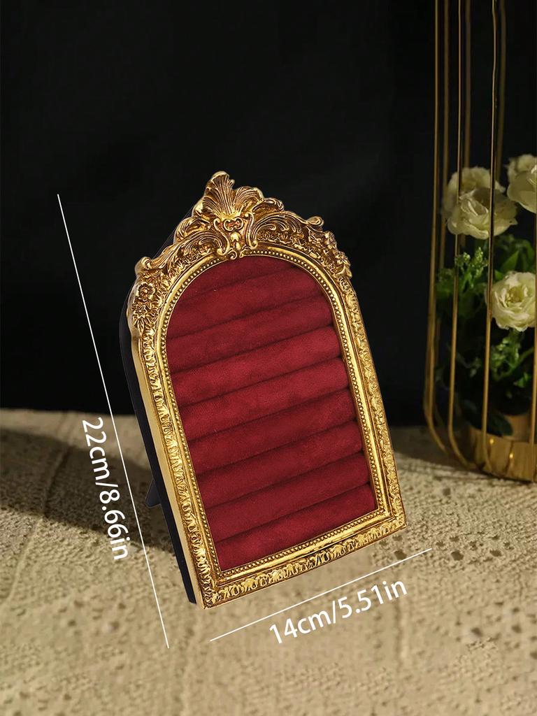 Vintage Velvet Jewelry Display Stand Photo Frame Earring Holder Home Store Decorative Showcase for Jewelry Photography Prop
