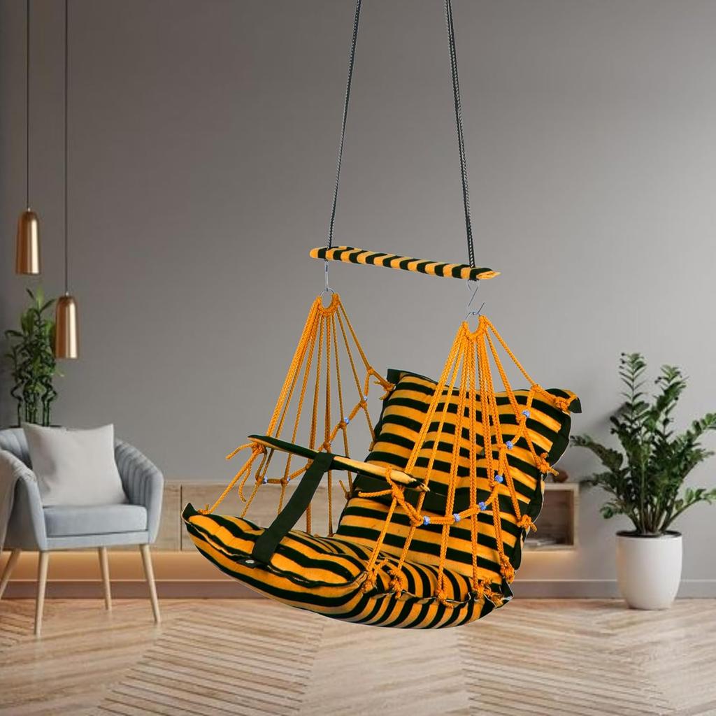 Cotton Baby Swing for Kids Children Folding and Washable 1 To 5 Years New Born Baby Gift Soft Jhula with Safety Belt Easy To Carry Safety Lock