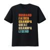Husband Father Grandpa Great Legend S Day T Shirt Vintage Washed Stretched Soft Stylish Homme Streetwear Comfortable Unisex