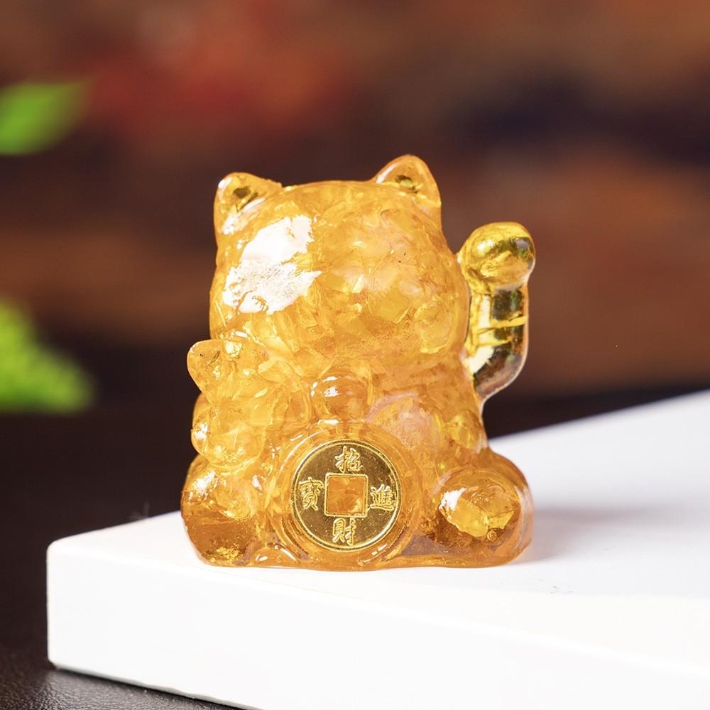 Crystal Waterstone Animal Ornament With Shell Accents For Office Desk Decor