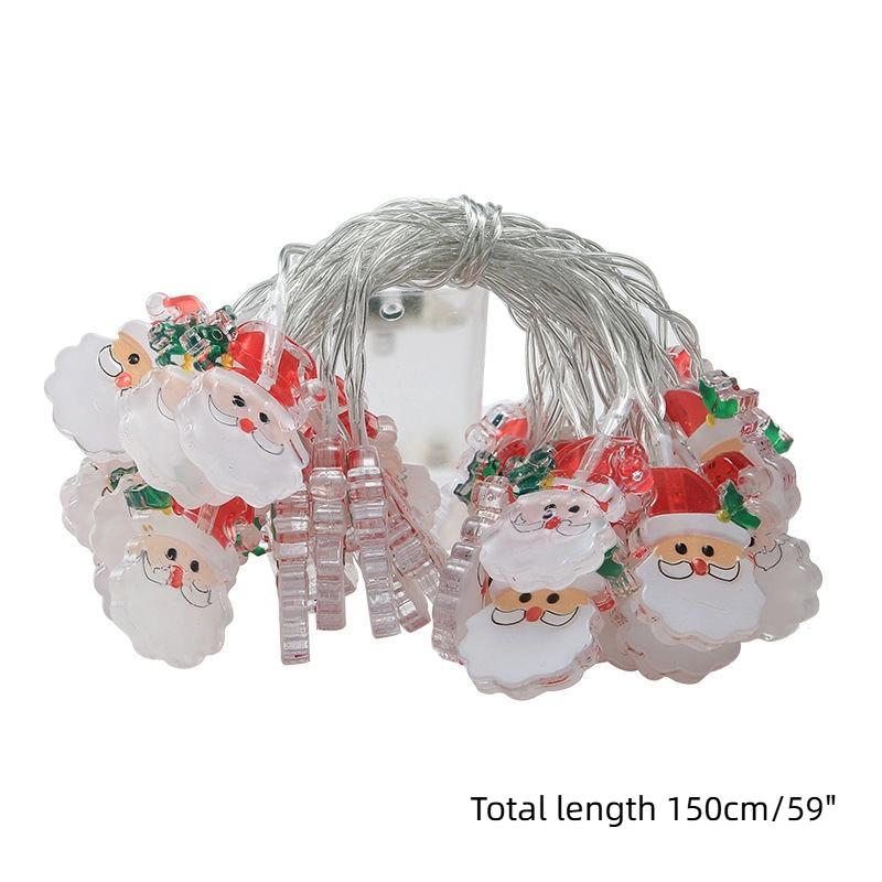 1.5M 10Led Christmas Light String Snowman Santa Cluas Xmas Tree Lamp String Hanging Ornaments Pendants Merry Christmas Decor