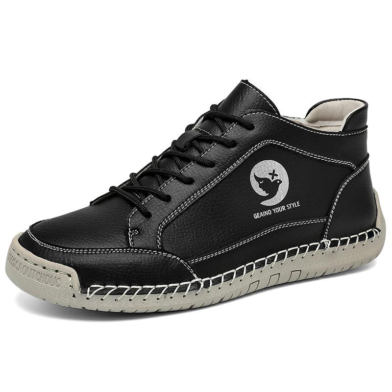 White Leather Sneakers Women Sports Shoes Leather Loafers Shoes for Women Casual Shoes Hand Sewing Driving Shoes Ladies Sneakers