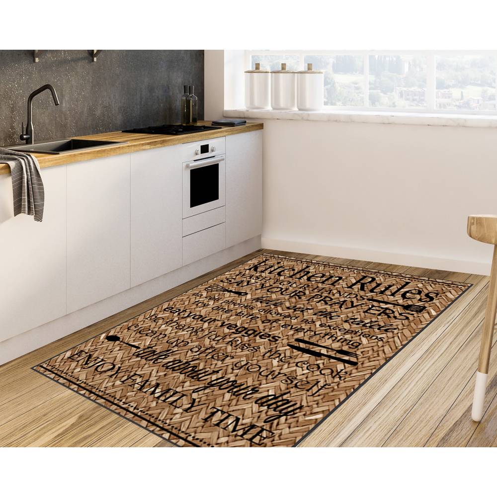 

Rovigo Home Моющийся ковер с принтом RGHM2037-SD361 80X150 коричневый