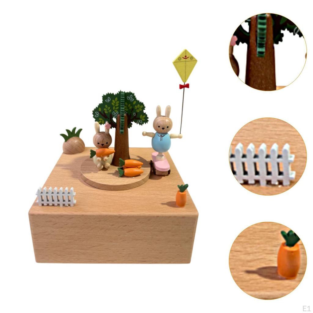 Rotierende Spieluhr, mechanisches Gehäuse, Ornament, Desktop-Dekoration