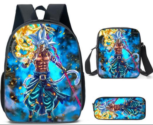 Primary And Secondary School Students Dragonball Schoolbag Three-Piece Cartoon Animation Backpack