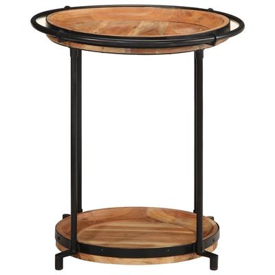 Side Table Ø55x60 Cm Solid Acacia Wood