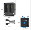 Dual Port Slot Double Battery Charger For Gopro Go Pro Hero 11 10 9 Black with USB Cable Action Camera Accessory