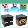 Caixa de Cobertura de Cabeça de Papelão Minecraft com Design Icônico de Steve, Creeper e Enderman para Cosplay Infantil