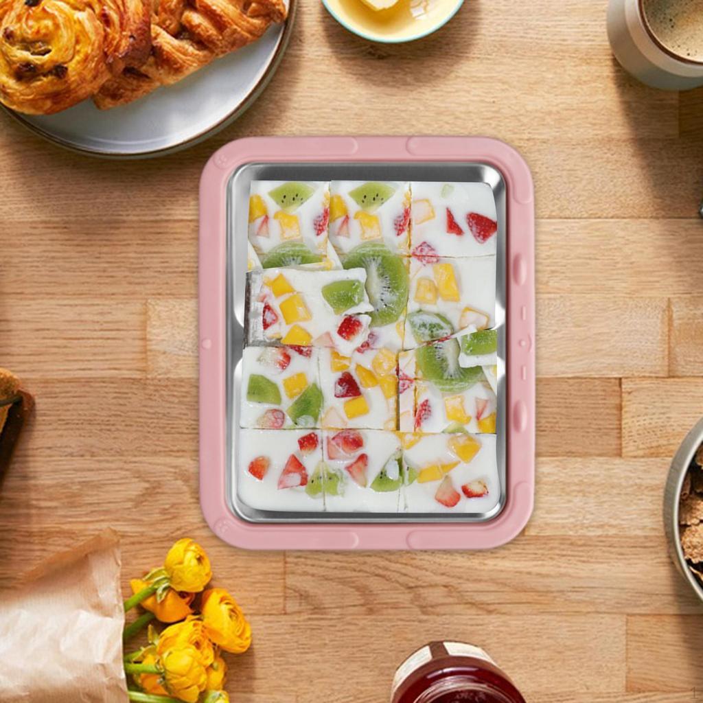 Ice Cream Maker Yogurt Rolls Tray DIY Family Hands on Activities Instant Cold Plate Pan