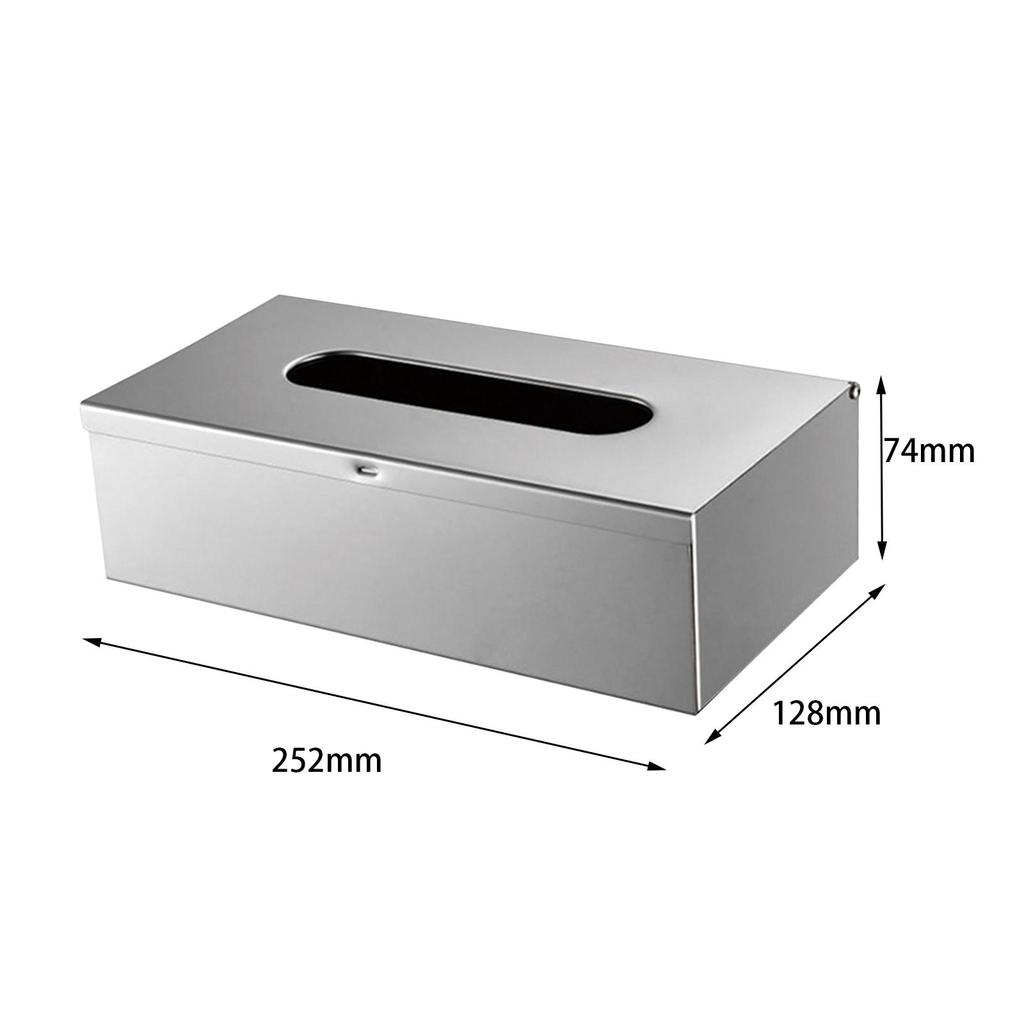 Stainless Steel Tissue Case Napkin Dispenser Durable Rectangle Easy to Use