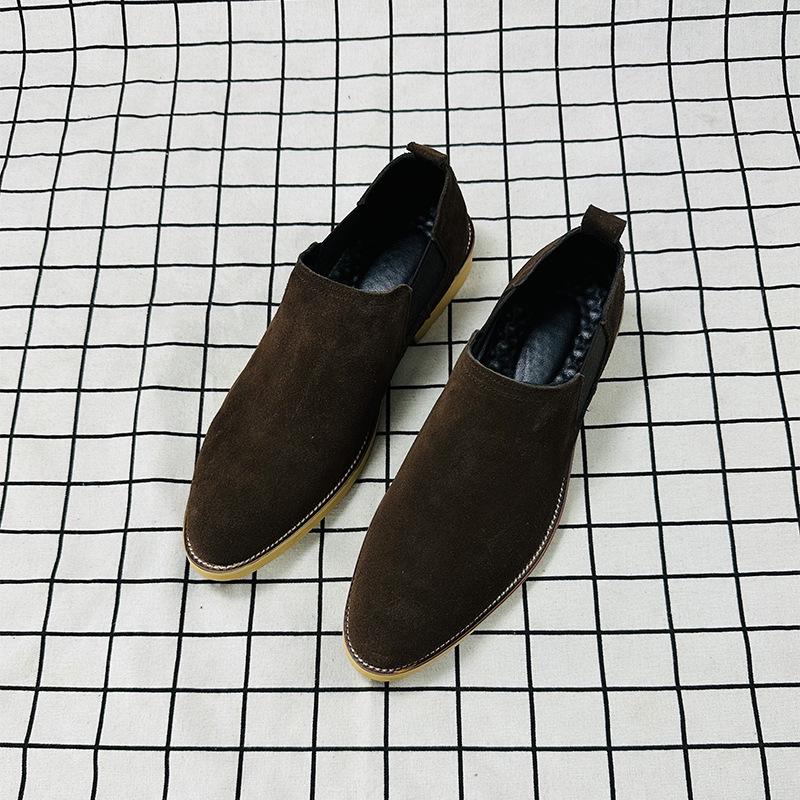 Men s Anti-Pilling Cowhide Leather Business Shoes - Trendy British Casual Footwear 42