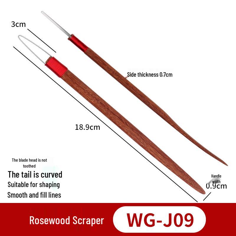 Rosewood Multi-Toothed Clay Shaping Tool - Large Mud Sculpture Scraper