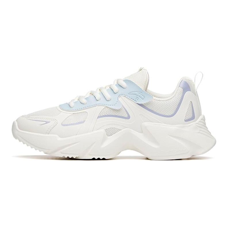 ANTA Running Shoes Women's Low top Ivory White/Light Blue/Poplar Catkin Purple 922125583-4