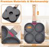 4-Cup Egg Pan Nonstick, Healthy Aluminum Omelette Pan, Breakfast Omelette Skillet for Fried Eggs Cooker, Pancakes, Suit