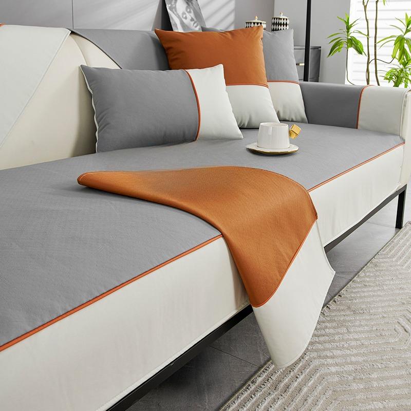 Poduszka na sofę Cztery pory roku Uniwersalna Mata antypoślizgowa Jednolity kolor Przystępny luksusowy styl Wysokiej jakości Pokrowiec na sofę Tkanina pokrowcowa