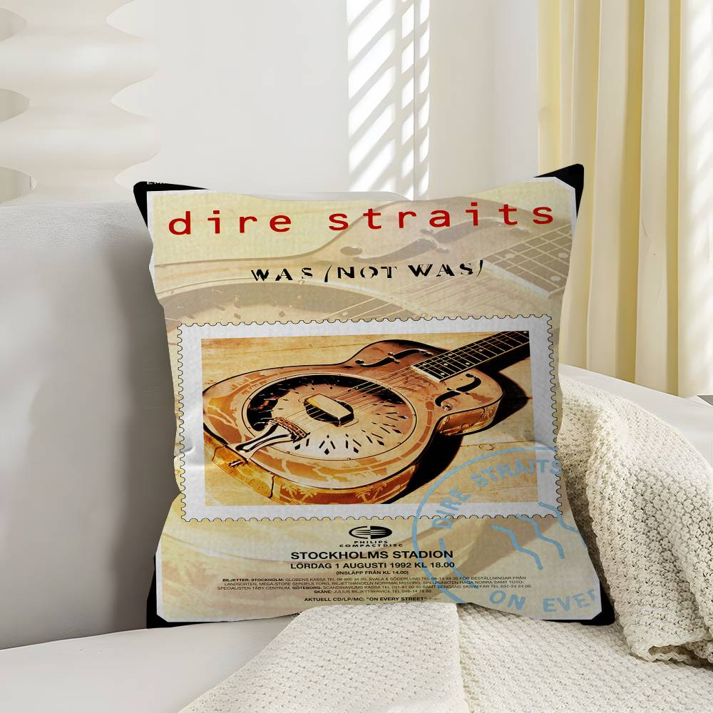 

DDire SStraits Singer Band Decorative Room Aesthetics Pillow Case Home Decor Bedroom Sofa Bed Couch Pillow Cover x 30x30 cm