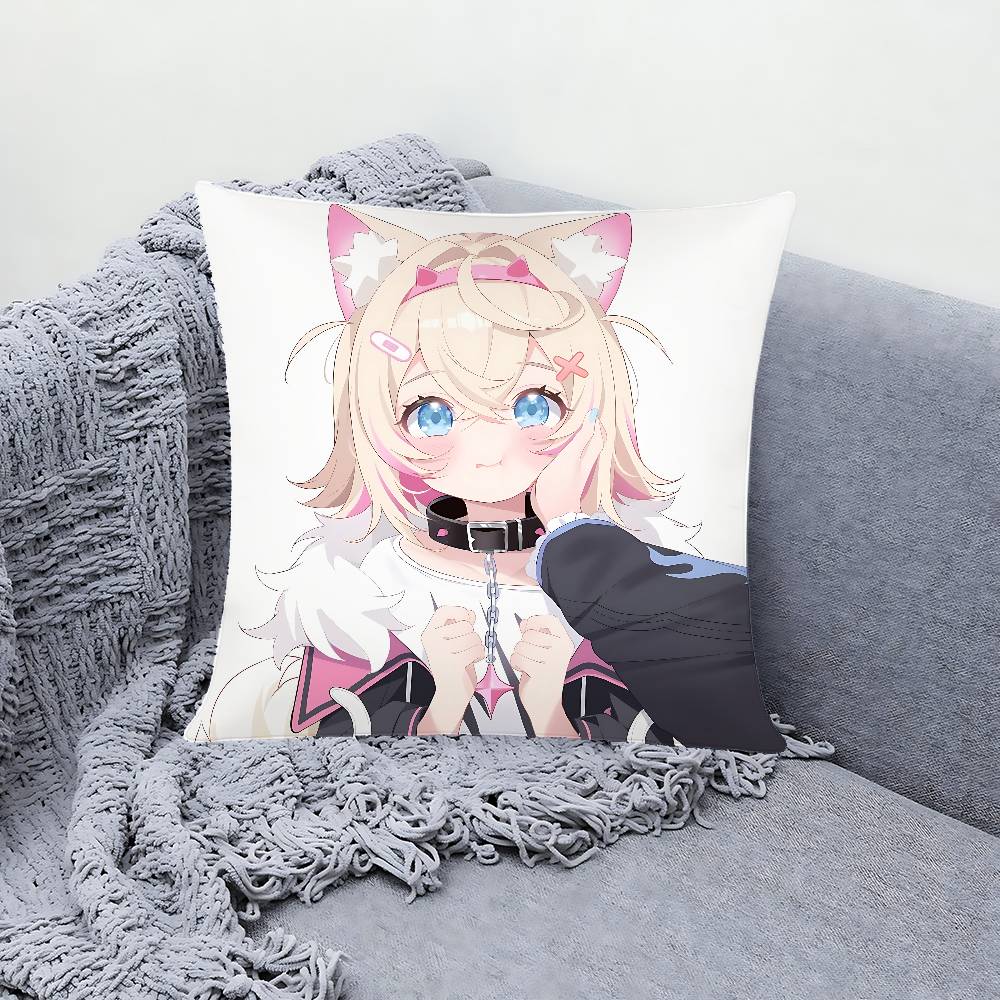 Fuwawa Mococo Hololive Vtuber Pillow Case Pillows For Cover Home Decor Items Living Room Decoration Cushion Covers