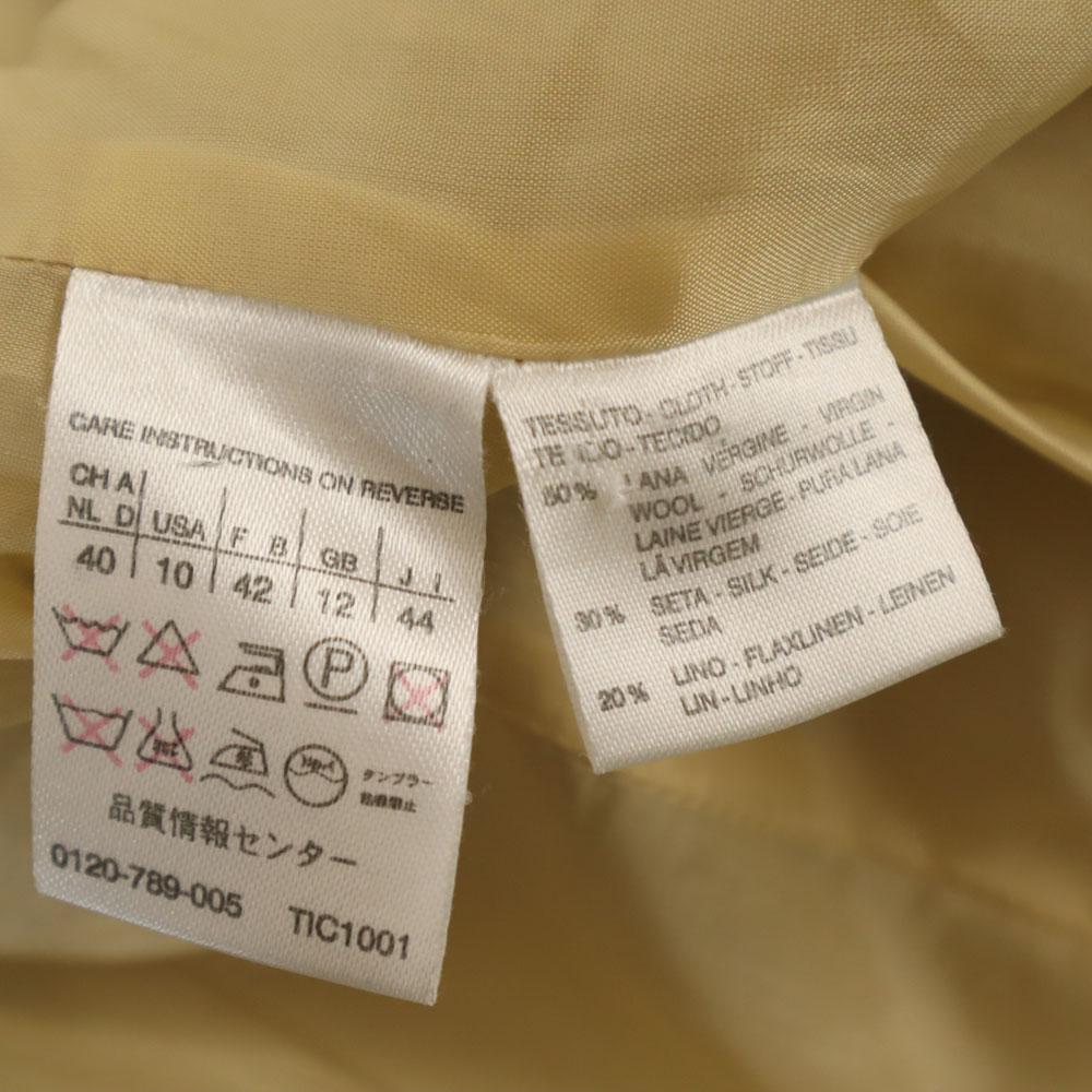 MAX MARA Made in Italy Silk Blend tailored jacket 44 beige blazer Women Used