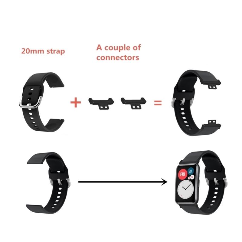 Armband-Adapter Ersatz-Verbindungsset für HUAWEIWatch FIT 20mm Smartwatch Armband-Glied-Befestigung