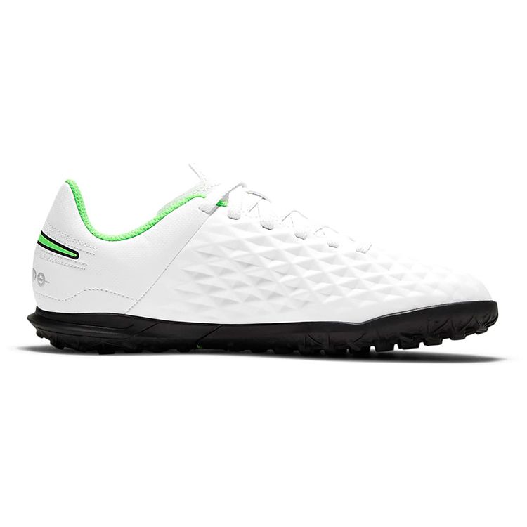 Nike Tiempo Legend 8 Club TF Comfortable Versatile Non-Slip Durable Low-Top Soccer Shoes Kids Soccer Shoes White Green AT5883-030