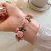 Rhinestone Flower Bracelet Sweet Women Jewelry Temperament Rose Flower Necklace  Wedding