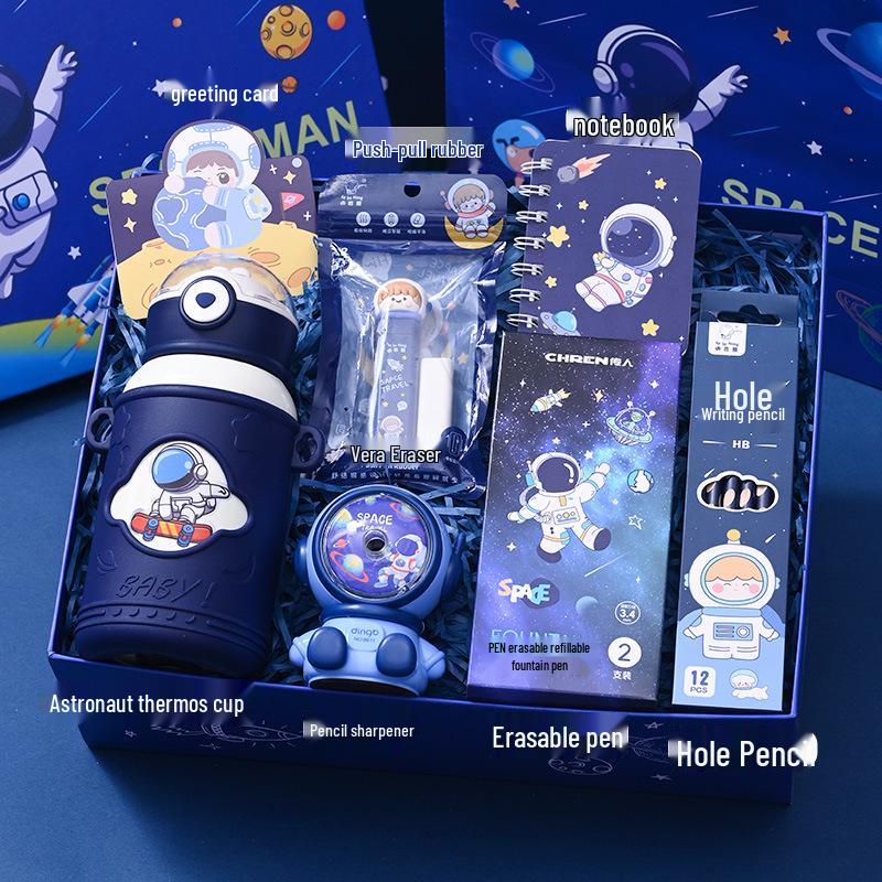 Children's Day Astronaut Stationery Gift Box for 10-Year-Old Boys - Surprise Birthday & Back-to-School Gift