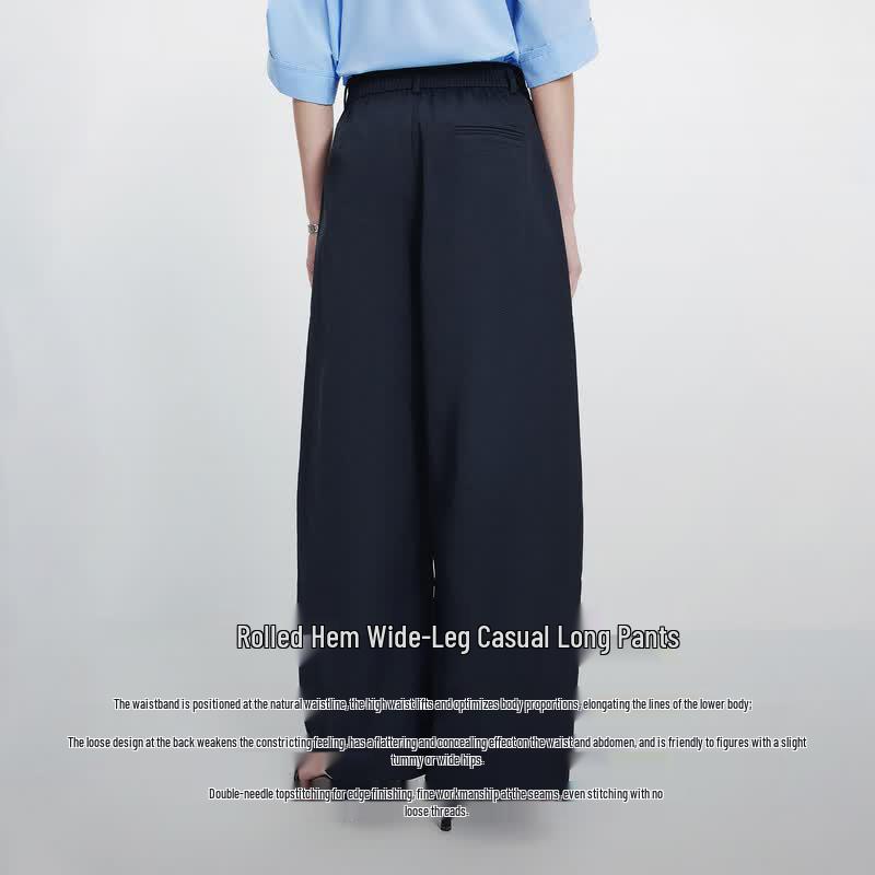 Navigare Women's Loose Wide-Leg Trousers
