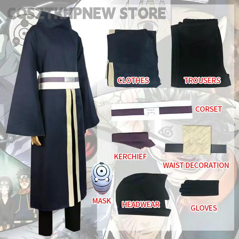 

Uchiha Obito Anime Cosplay Costumes Halloween Costumes For Women Men Japanese Robe Kimono Performance Festival S&Naruto