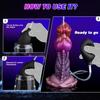 7.5" Squirting Ejaculating Dragon Dildo, Silicone Cumming Huge Fantasy Creature Horse Knot Soft Anal Alien Animal Dildo with Suction Cup,