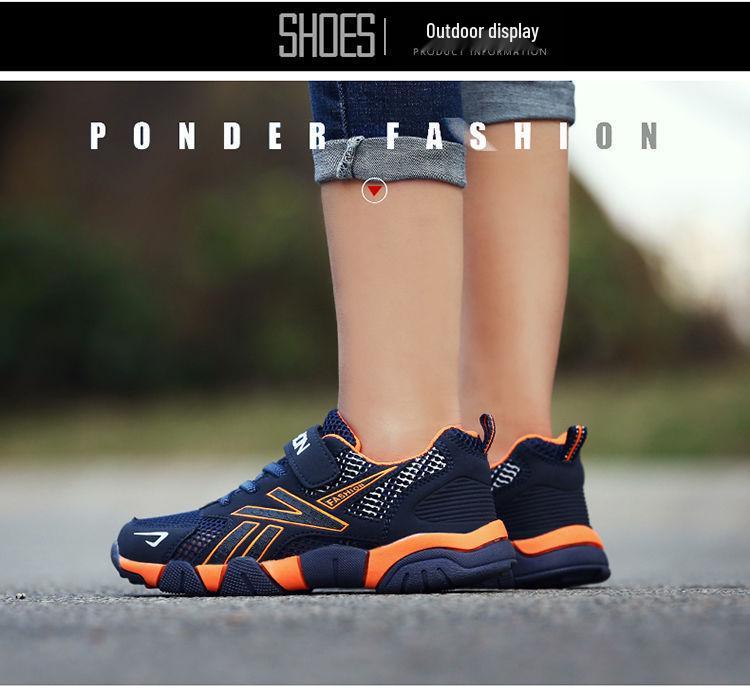 Boys' Mesh Breathable Sports Running Shoes for Spring, Summer, and Autumn