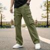 Men's Loose Fit Wide Leg Cargo Pants Straight Leg Casual Trousers for Work and Everyday