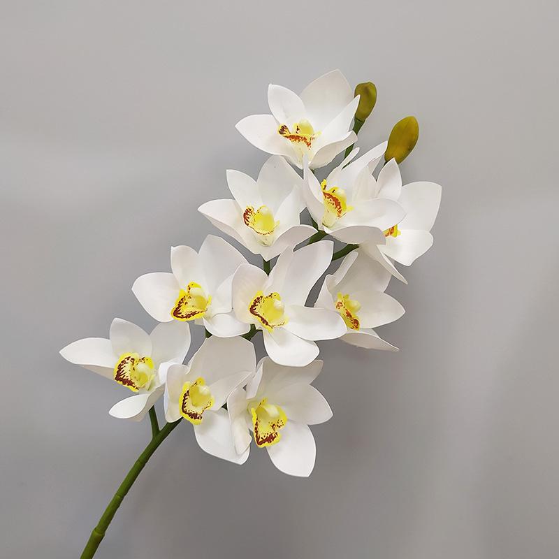 Fake flower Cymbidium props decorate the flower window, feel wedding simulation Cymbidium