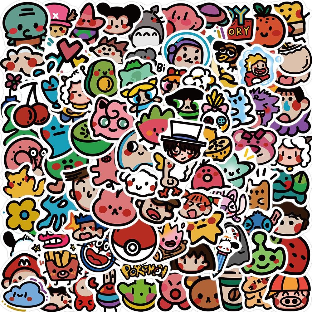 

90 Cartoon Oldschool Graffiti Stickers Waterproof Wholesale For Suitcases Pens Guitars Notebooks Retro Style