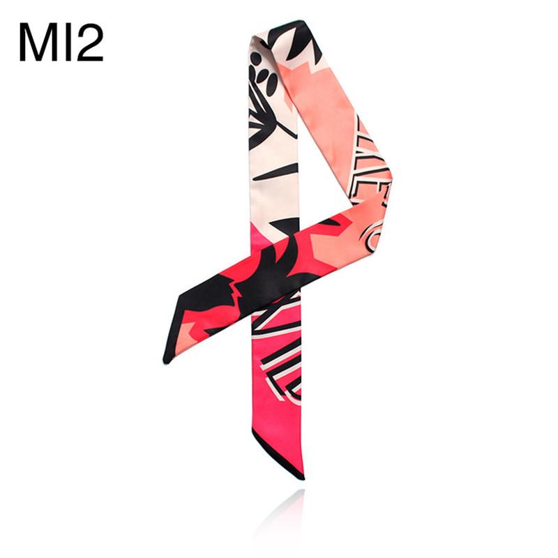 

2024 New Brand Letter Small Print Womens Silk Scarf Female Tie Women Headband Handle Bag Ribbon Fashion Long Scarves & Wraps