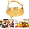 Vintage Round Fruit Tray,Cupcake Stand Decorative Dessert Platter with Handle for Wedding Birthday Party Afternoon Tea Cookies