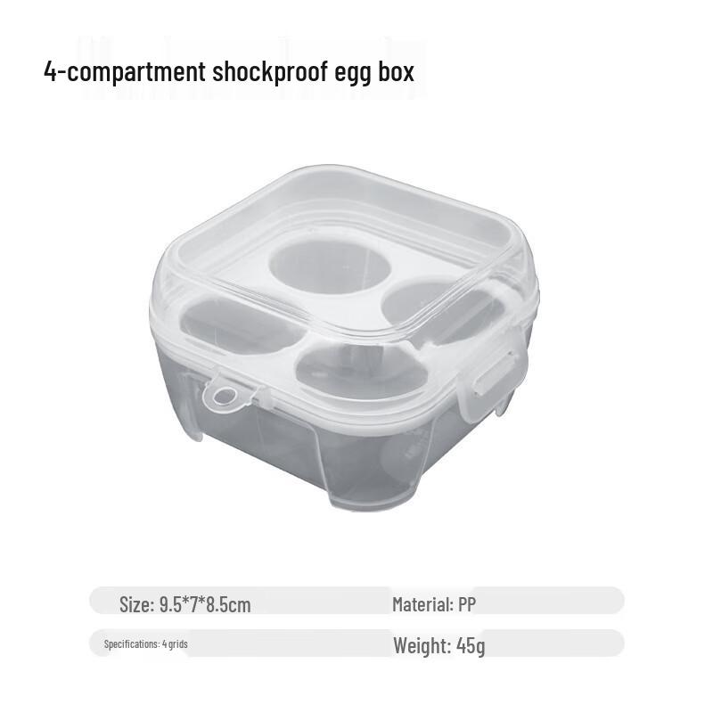 OEING Portable Camping Egg Holder 4-Egg Capacity