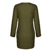 Fashion Women's Solid Color Round Neck Long Sleeve Loose Plush Dress Sweater Dress