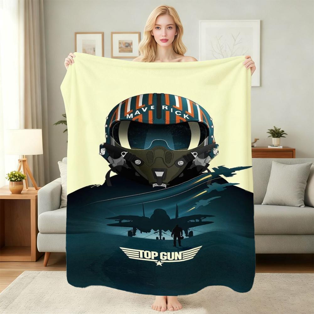 Top Gun Maverick Movie Theme Printed Flannel Blanket Ultra Soft Throw Blanket For Bedroom Bed Sofa Party Decor Birthday Gift