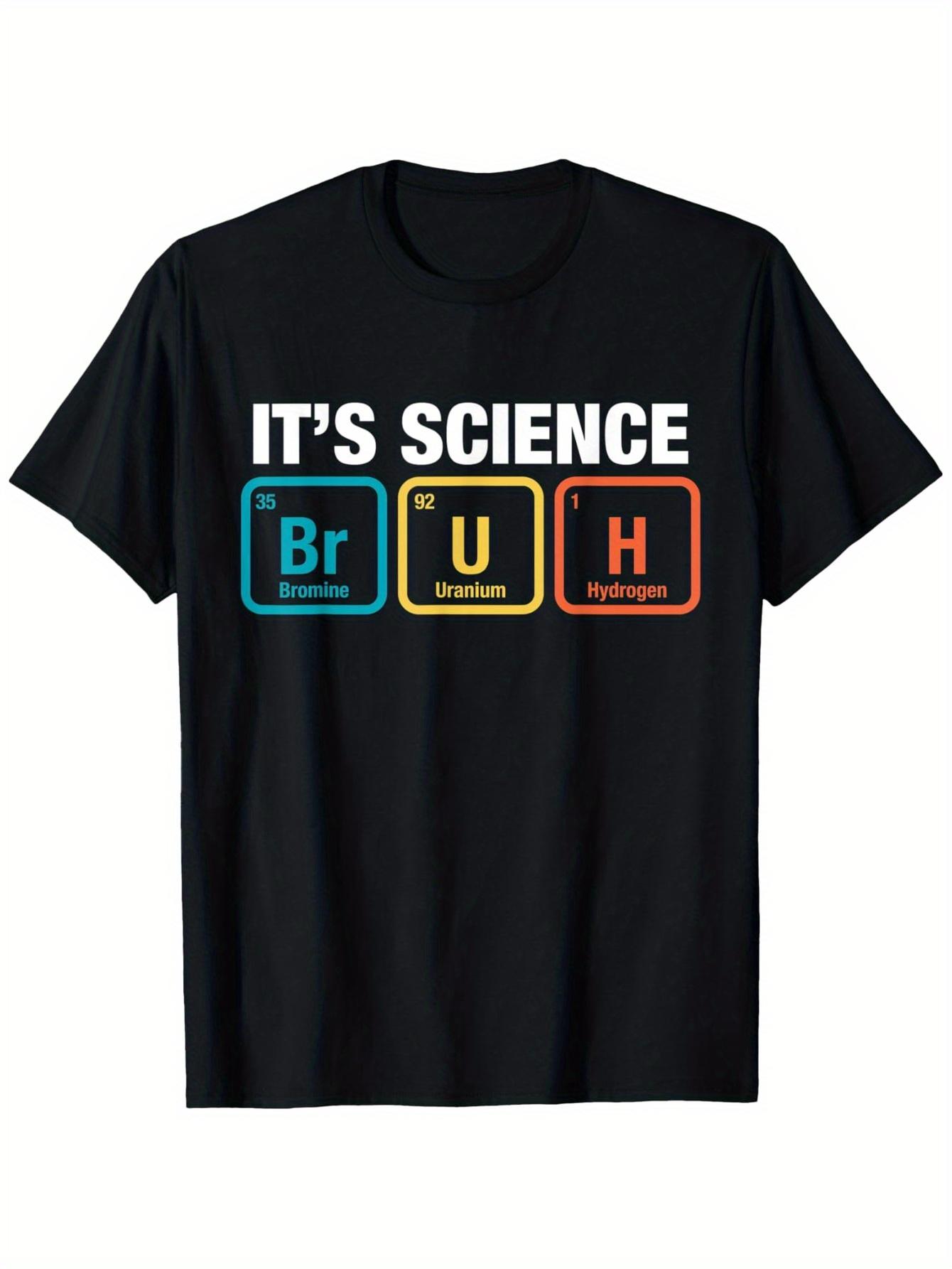 

Science Periodic Table Fun Pattern T-Shirt - Soft, Breathable Polyester Short Sleeve Crew Neck Top, - Men s Summer Cotton Gra... S разноцветный