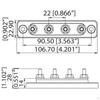 Power Distribution Block Bus Bar with Cover - Rating Marine, Automotive (Black)