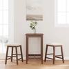 VidaXL Bar Chairs with Cushions 2 Pcs Brown Solid Rubberwood, Chair, Kitchen Bar Stool, Chair of 4102576