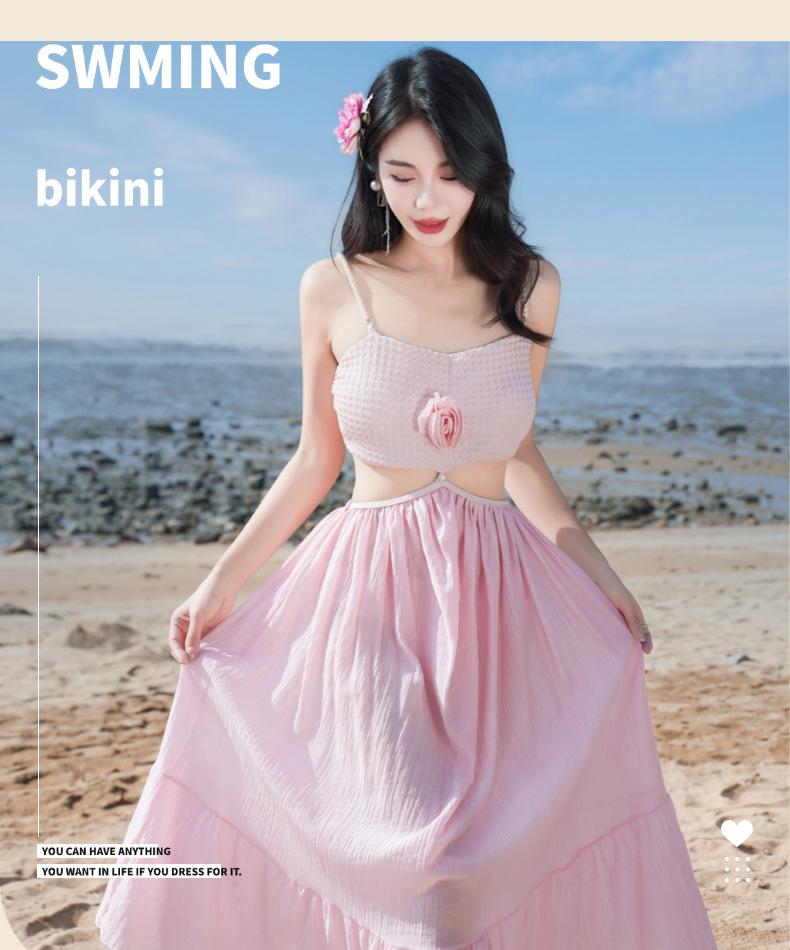 Bohemian Island Hot Spring Resort Women's Thai-Style Bikini with Versatile Long Skirt